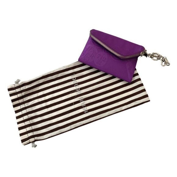 Henri Bendel 7.12 5th Embossed Avenue Purple Wristlet / AZI - Picture 1 of 5